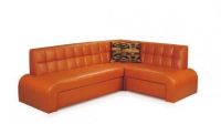 Оранжев ъглов диван  
